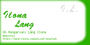 ilona lang business card